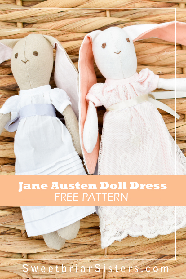 free sewing pattern for mini jane austen gown